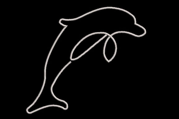 Minimalistic One Line Dolphin
