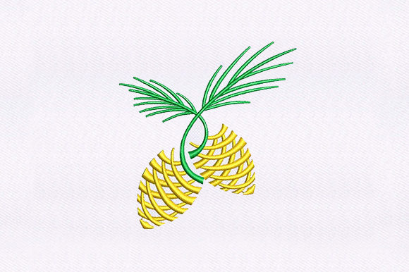 Pineapple Stem Border Embroidery Design